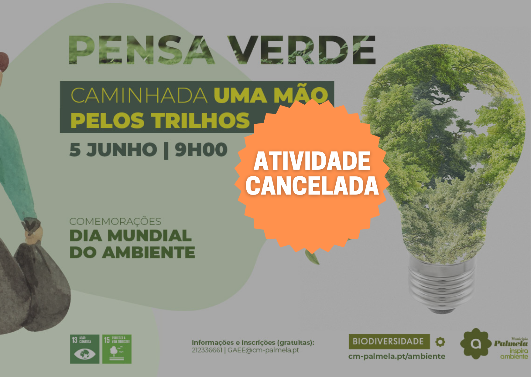 Atividade Cancelada - Caminhada com voluntariado assinala Dia Mundial do Ambiente - participe!