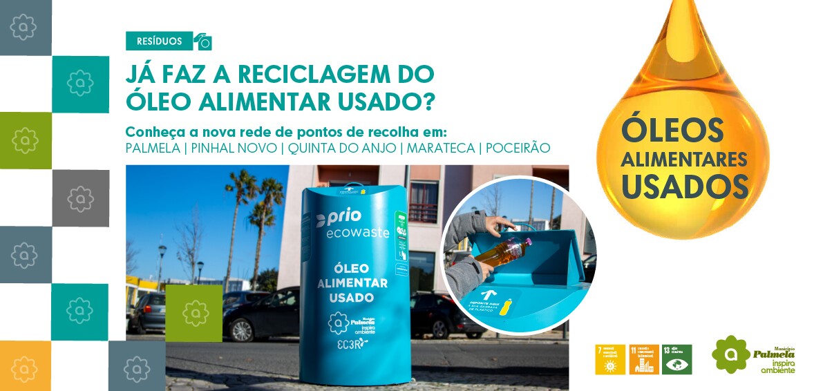 Imagem promocional campanha de reciclagem óleos alimentares usados