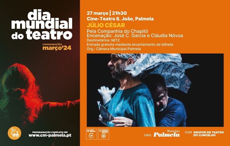 newsletter espet&aacute;culo dia mundial do teatro com a companhia chapit&ocirc;