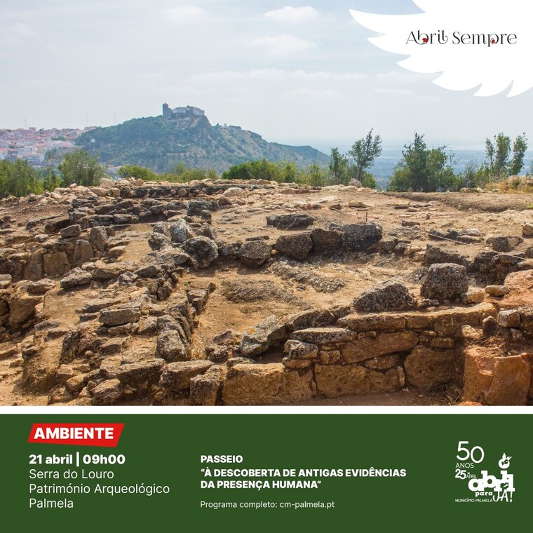 newsletter da caminhada à descoberta do património arqueológico na serra do louro - 21 de abril