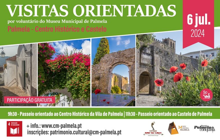 newsletter visita guiada ao castelo e centro hist&oacute;rico de palmela a 6 de julho