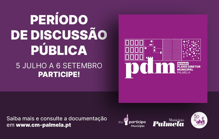 newsletter per&iacute;odo de discuss&atilde;o p&uacute;blica do plano de revis&atilde;o do PDM Palmela