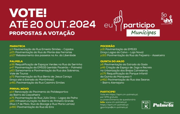 newsletter propostas a vota&ccedil;&atilde;o eu participo municipes