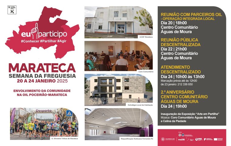 Newsletter Semana da Freguesia de marateca - 20 a 24 janeiro
