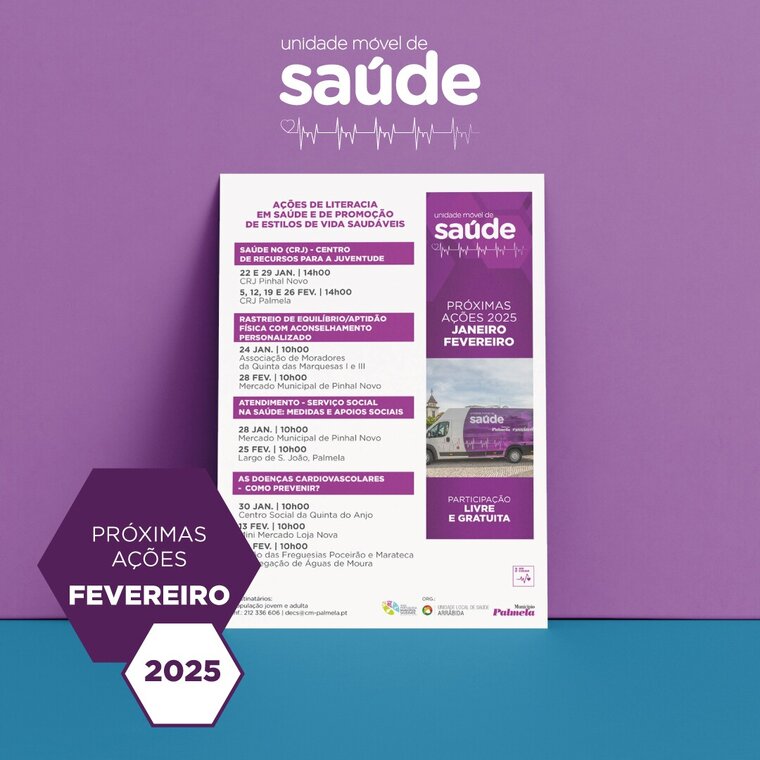a&ccedil;&otilde;es da unidade m&oacute;vel de sa&uacute;de em fevereiro