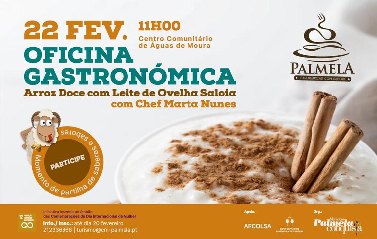 Newsletter Oficina Gastron&oacute;mica de Arroz Doce com Leite de Ovelha