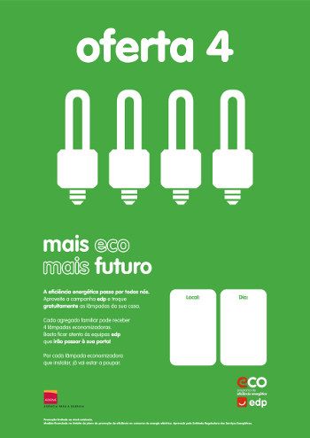 Lâmpadas de Baixo Consumo Distribuídas no Concelho de Palmela